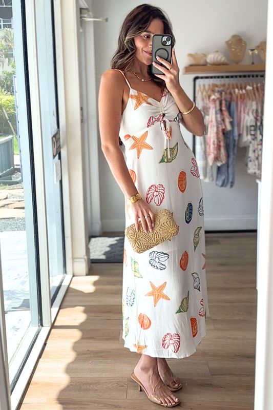 Shellscape Midi Dress
