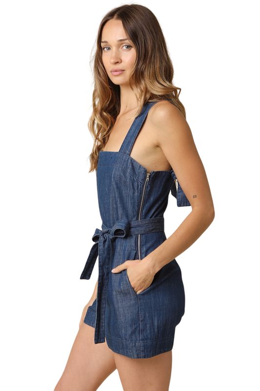 Paige Cotton Denim Romper