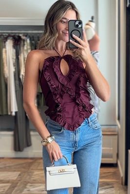 Bella Ruffle Halter Top