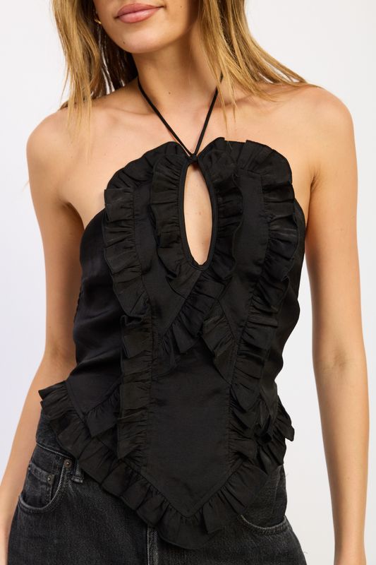 Bella Ruffle Halter Top