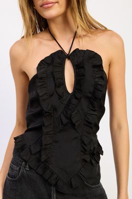 Bella Ruffle Halter Top
