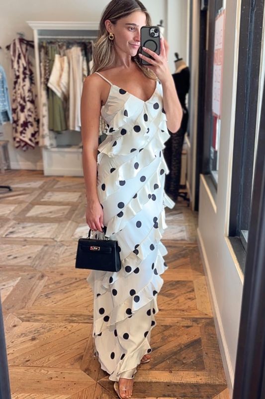 Lola Polka Dot Column Dress