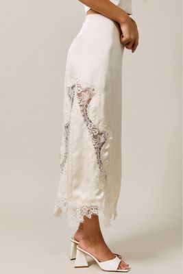 Amelia Satin and Lace Skirt