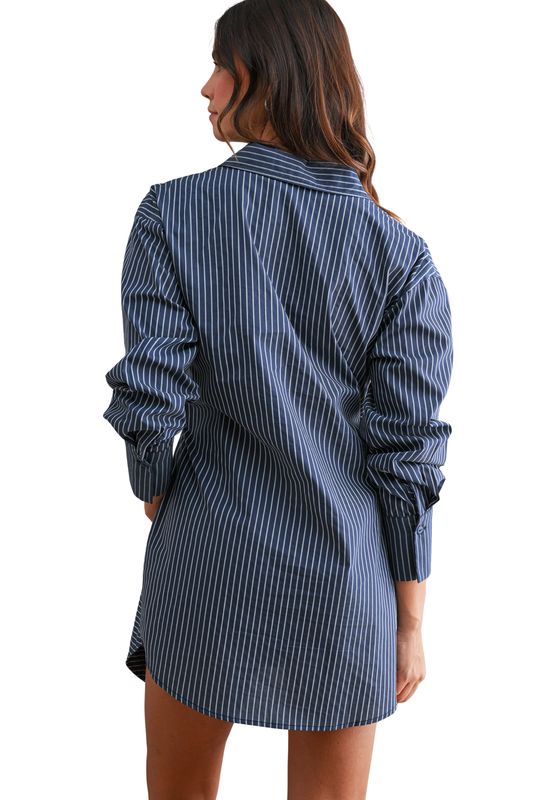 Wrapped Up Stripe Cotton Dress