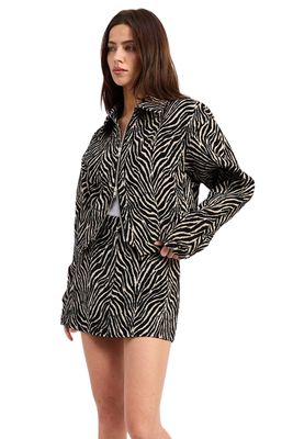 Shadow Stripe Zebra Mini Skirt