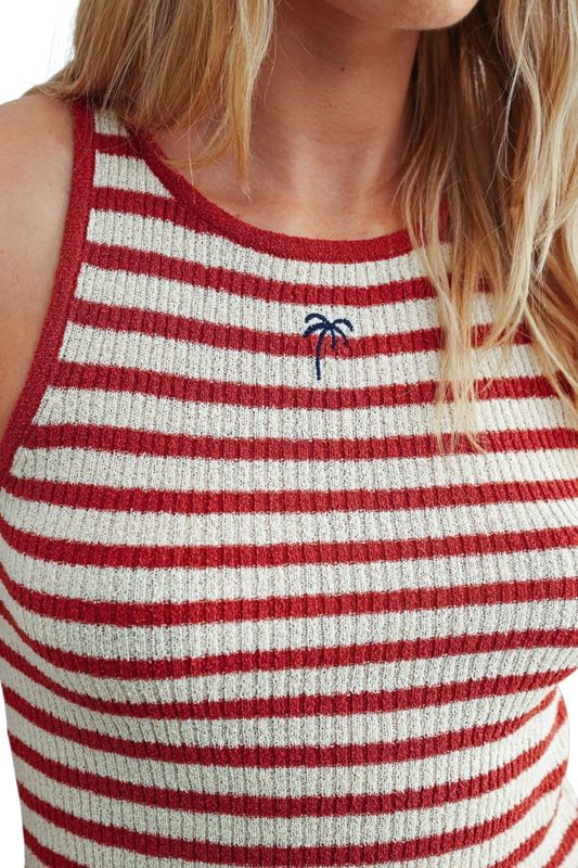 Juno Embroidered Palm Tree Tank