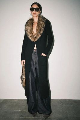 Aspen Faux Fur Collar Cardigan
