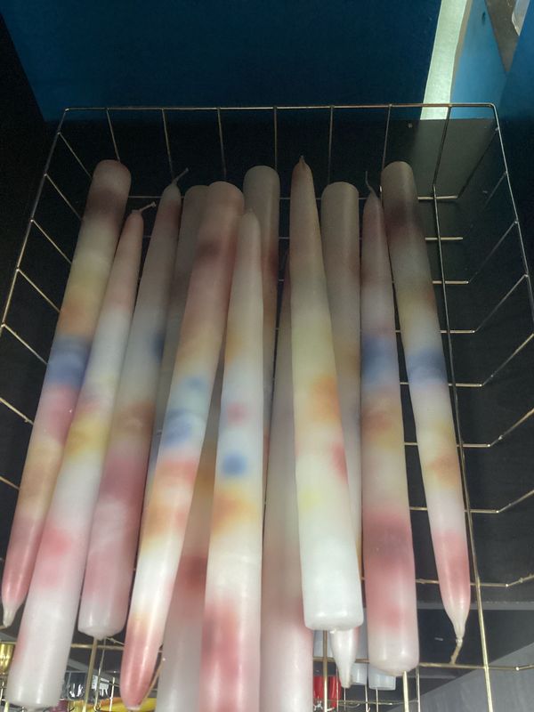 Candle Stick Tall Multi Color