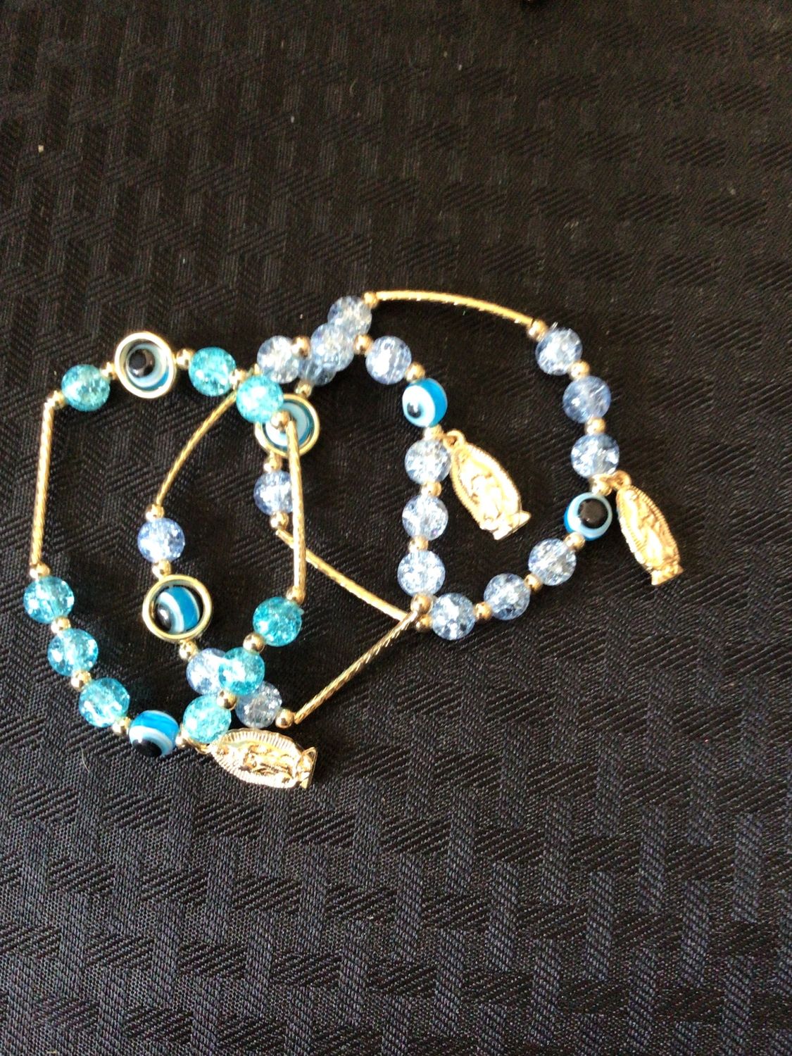 Evil Eye Bracelet - Blue w/Charm Guadalupe