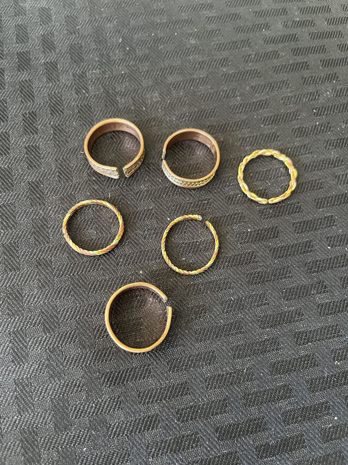 Adj Copper Rings 