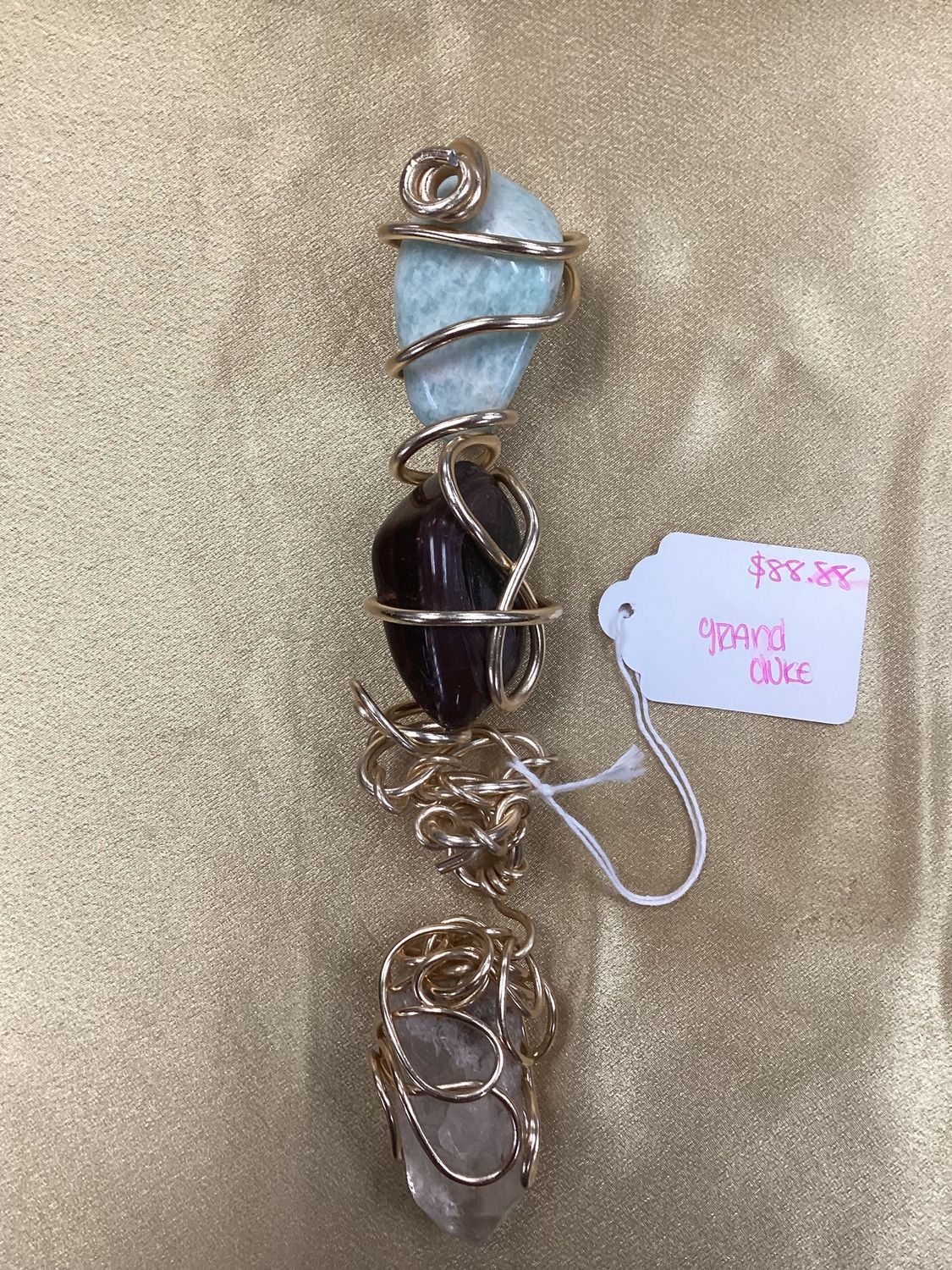 Grand Duke ( Amazonite, Tiger eye, Lemurian Quartz)