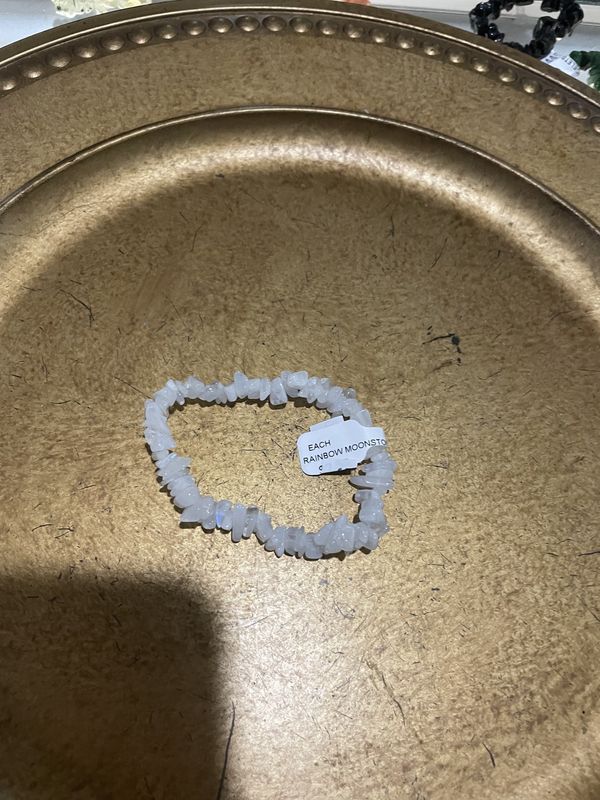 Rainbow Moonstone Chip Bracelet