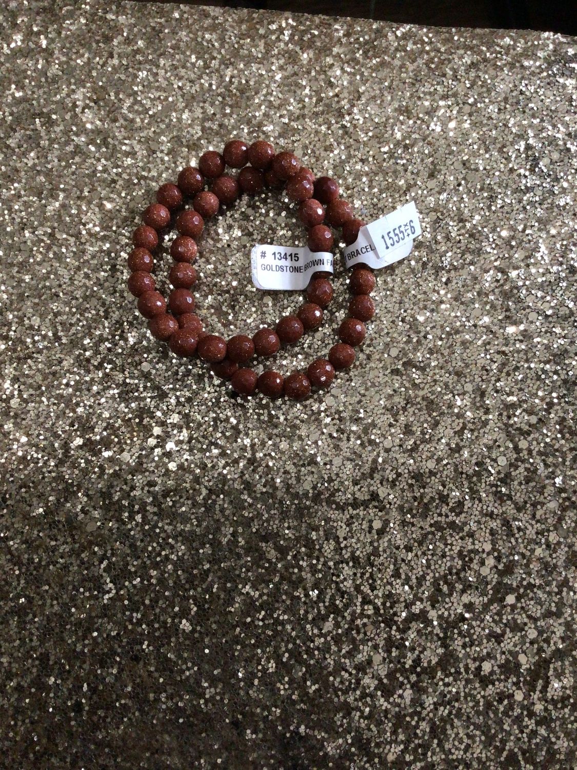 Brown Goldstone Faceted Bracelet