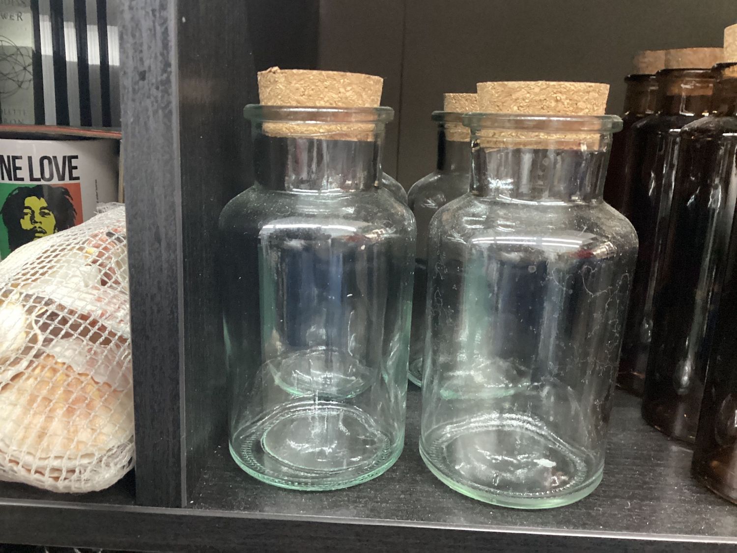 Clear Glass Jar w/ Cork Lid