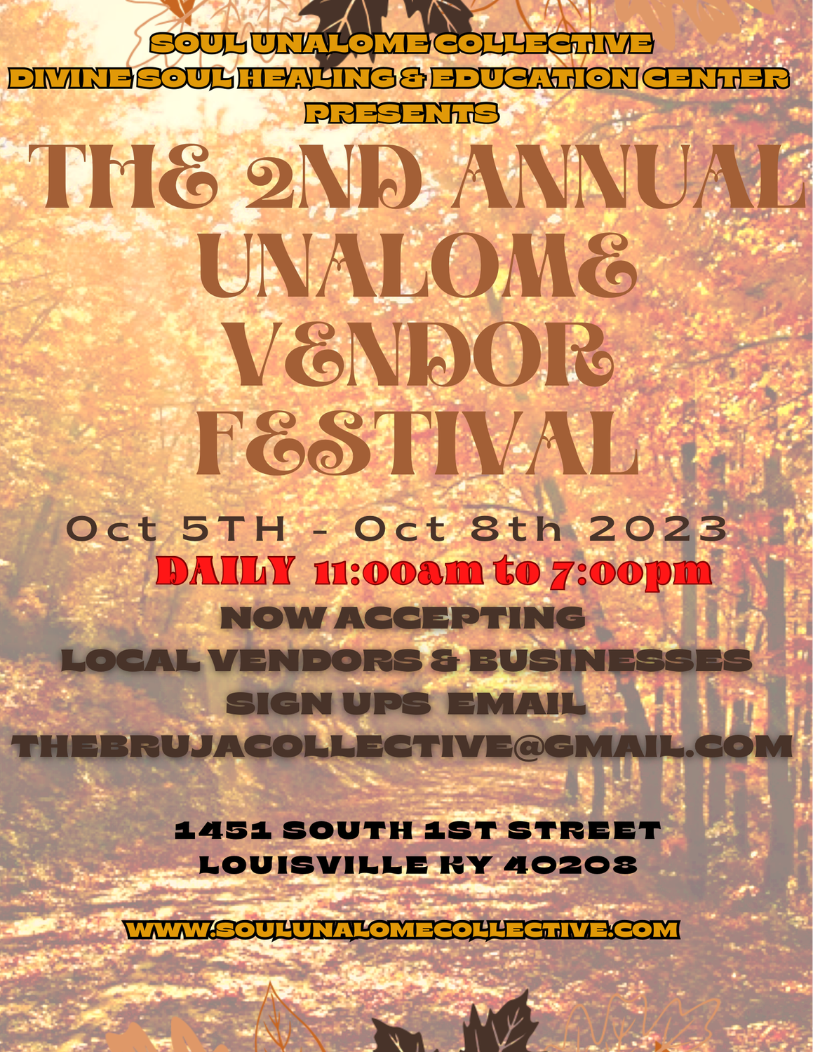 The Unalome Fall Festival 4 Days Oct 5-8th