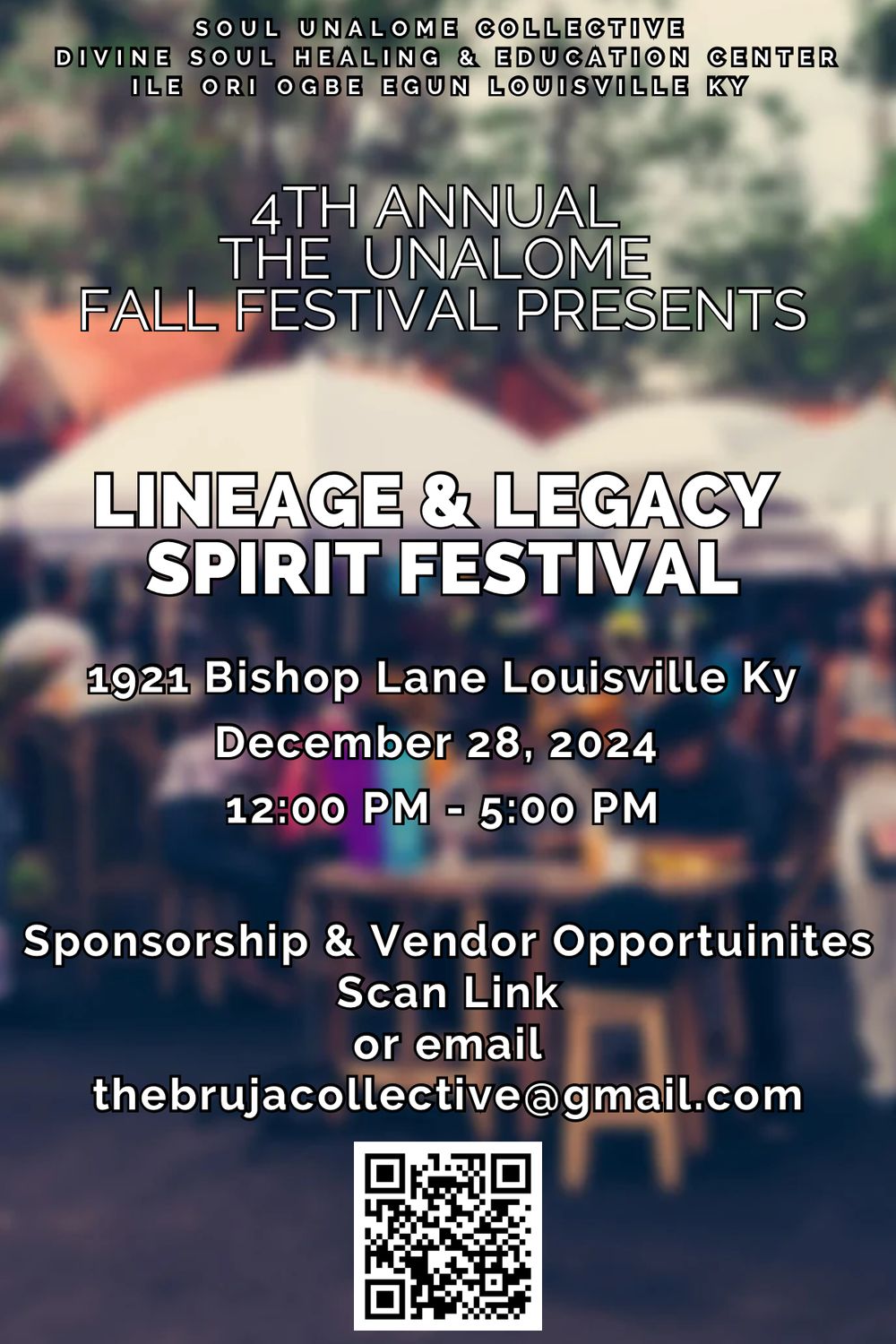 Premium Booth Vendor Lineage &amp; Legacy Spirit Fest