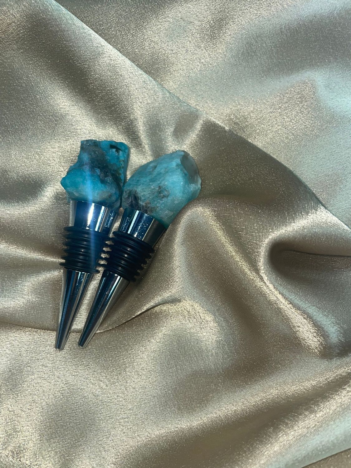 Caribbean Amazonite Bottle Stoppers (Rough)