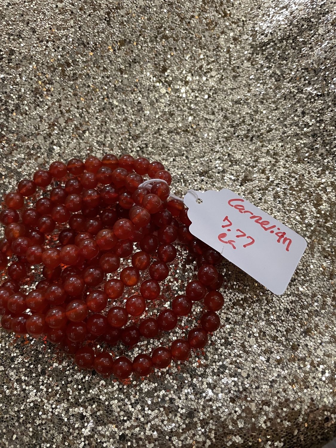 Carnelian Bead Bracelet