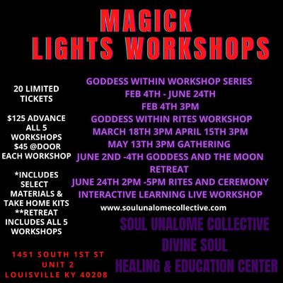 Magick Lights Workshop Full Schedule