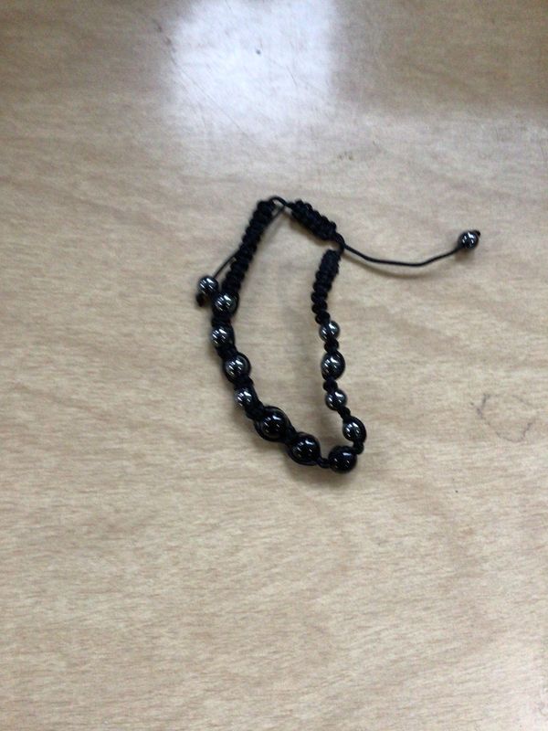 Hematite Crystal &amp; Gemstone Adj Bracelet