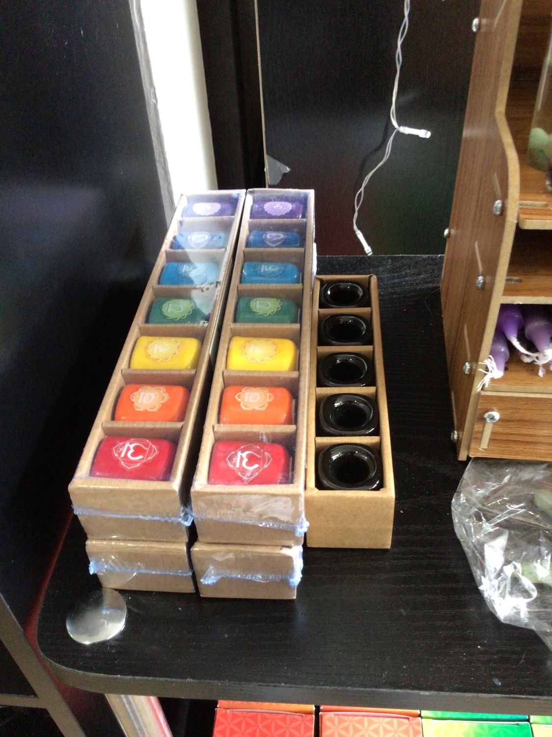 Chime Candle Holder - 7 Chakra Set