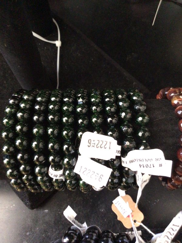 Green Goldstone Bracelet (Faceted)