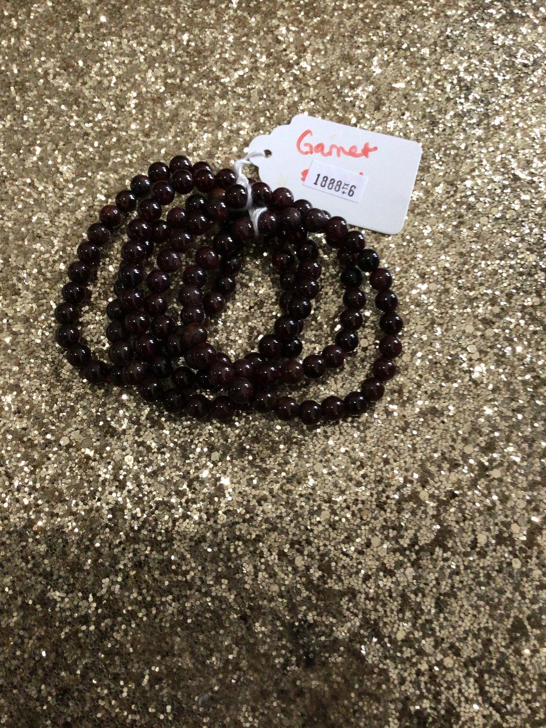 Garnet Bead Bracelet