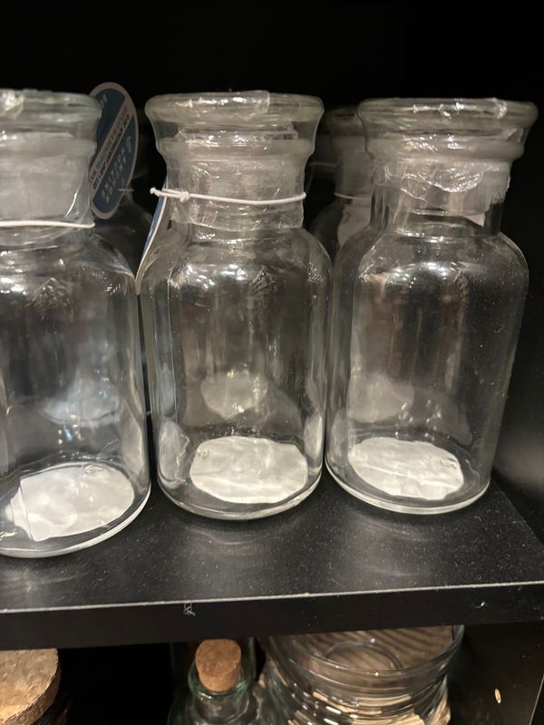 Clear Glass Jar w/ Glass Lid