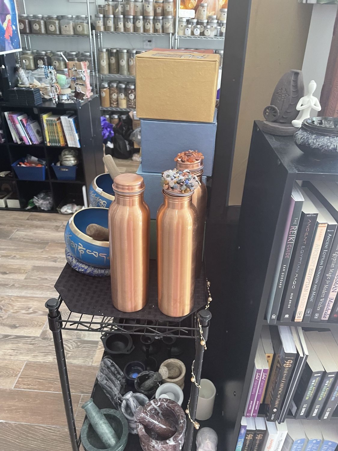 Copper Water Bottle (Crystal Top)