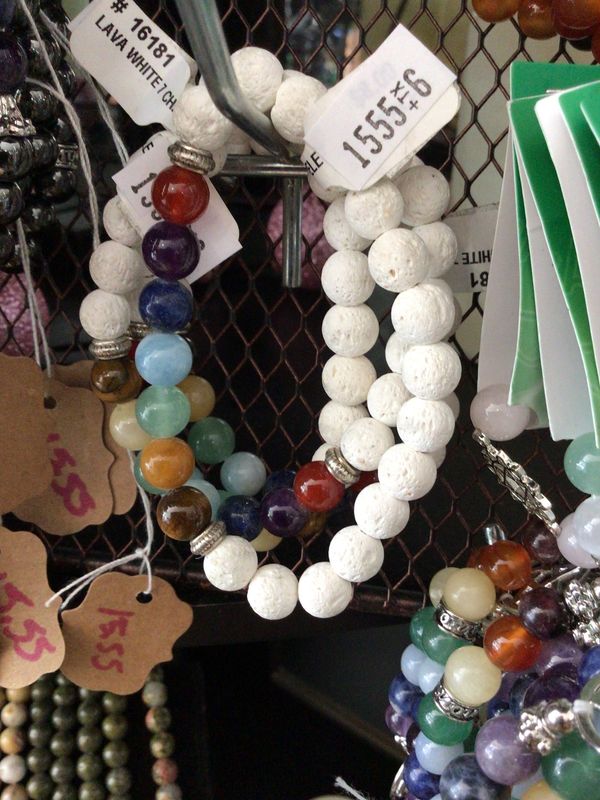 Chakra Bracelet White Lava