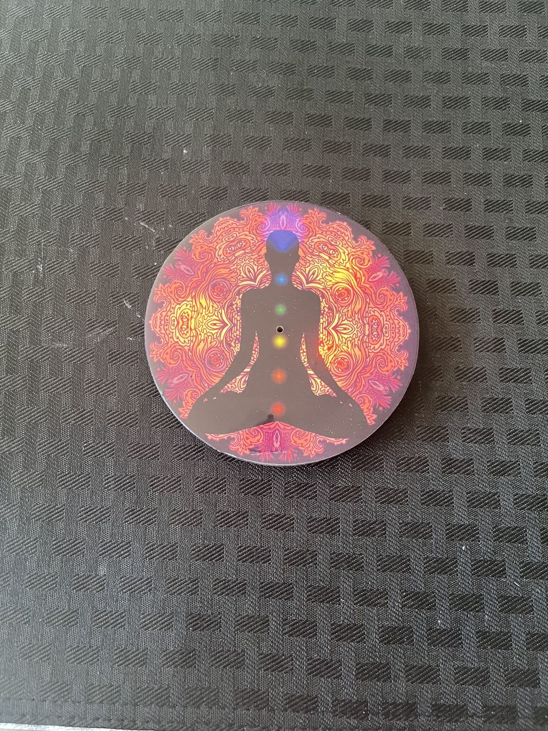 7 Chakras Round Wooden Ash Catcher