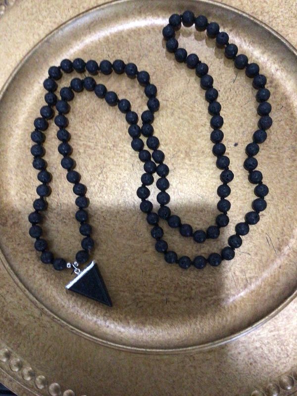 Bead Necklaces - Strength (Lava Stone)