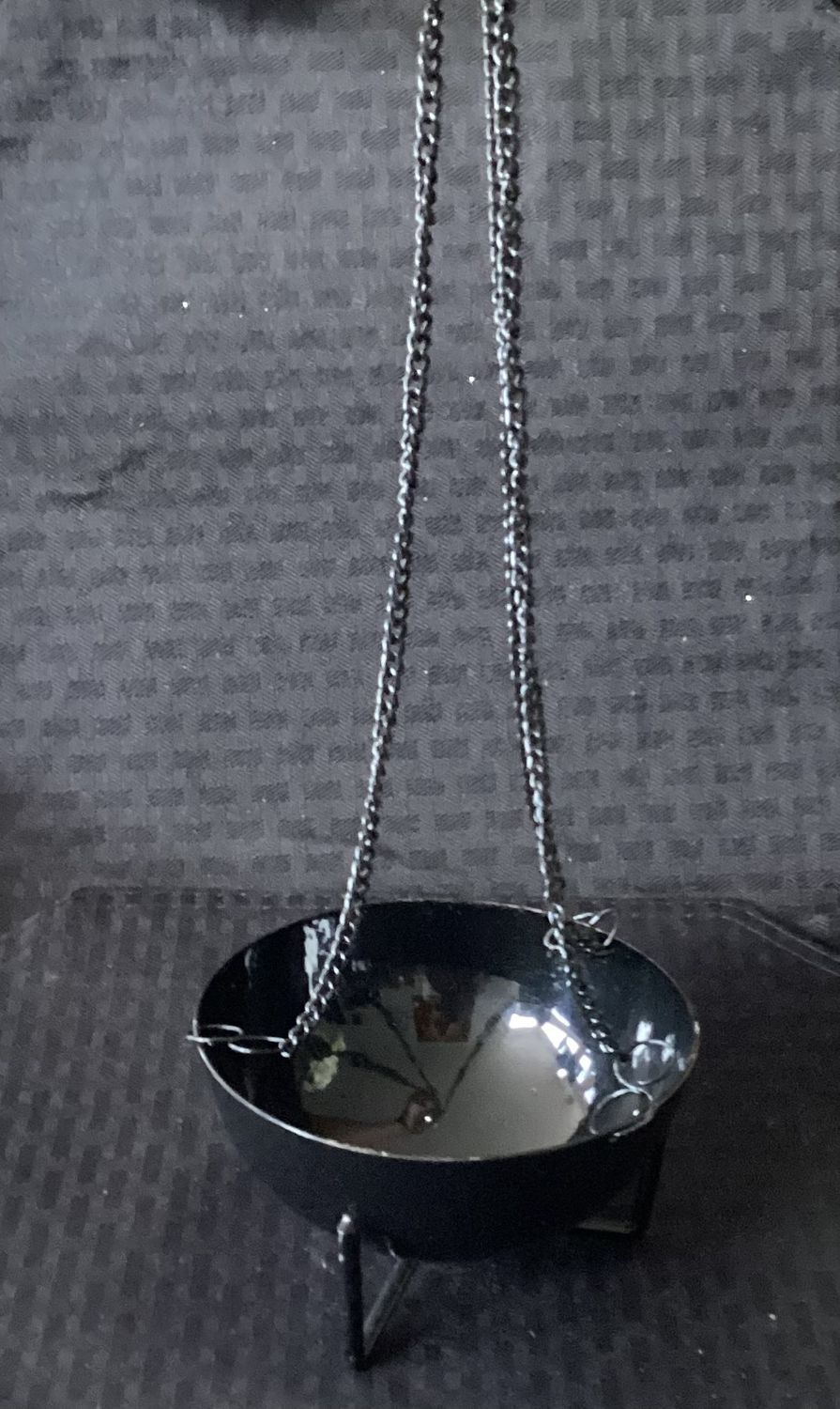 Black Iron Smoke Cleansing Hanging Pot - Large