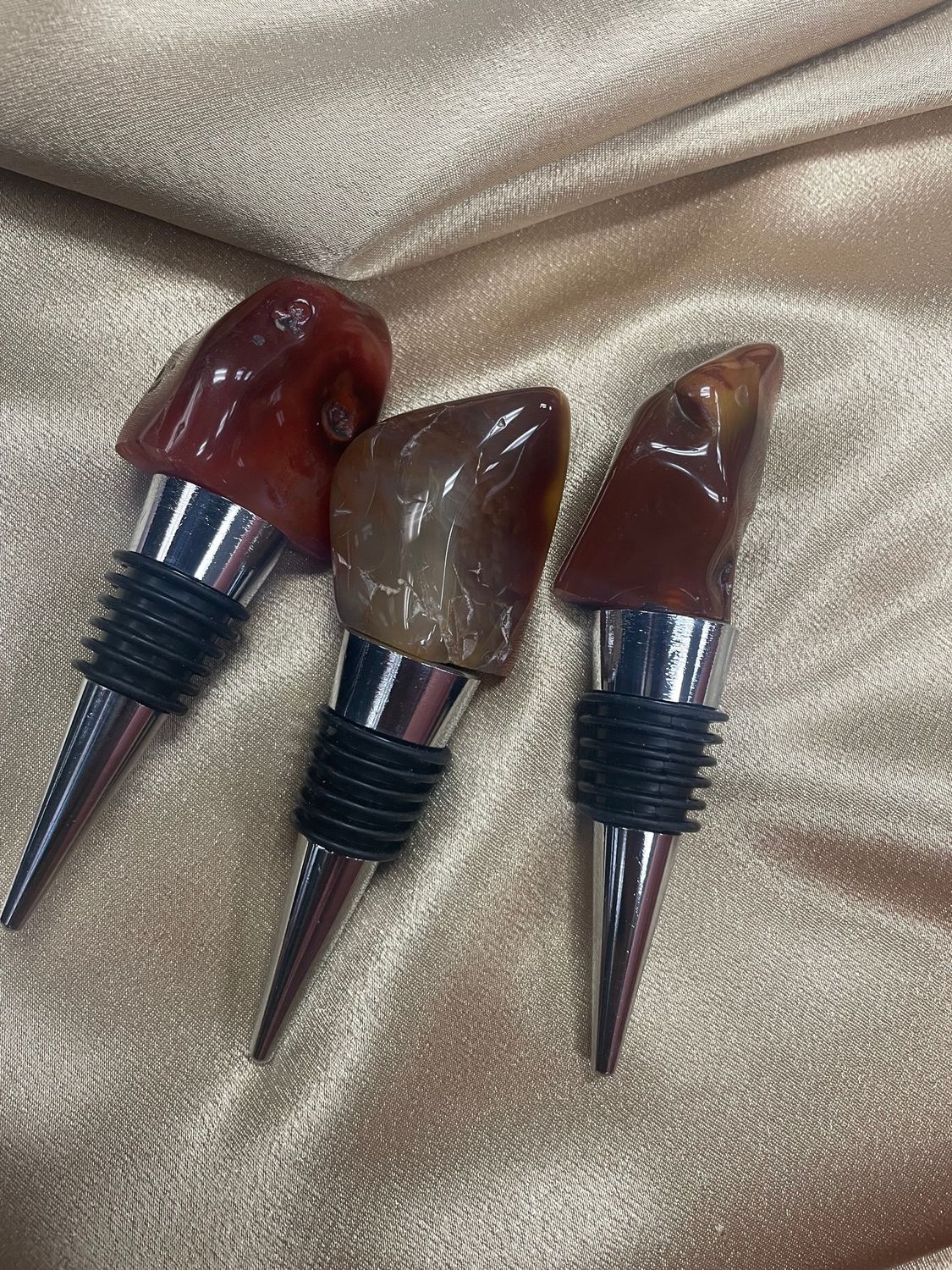 Carnelian Bottle Stoppers (Polished)