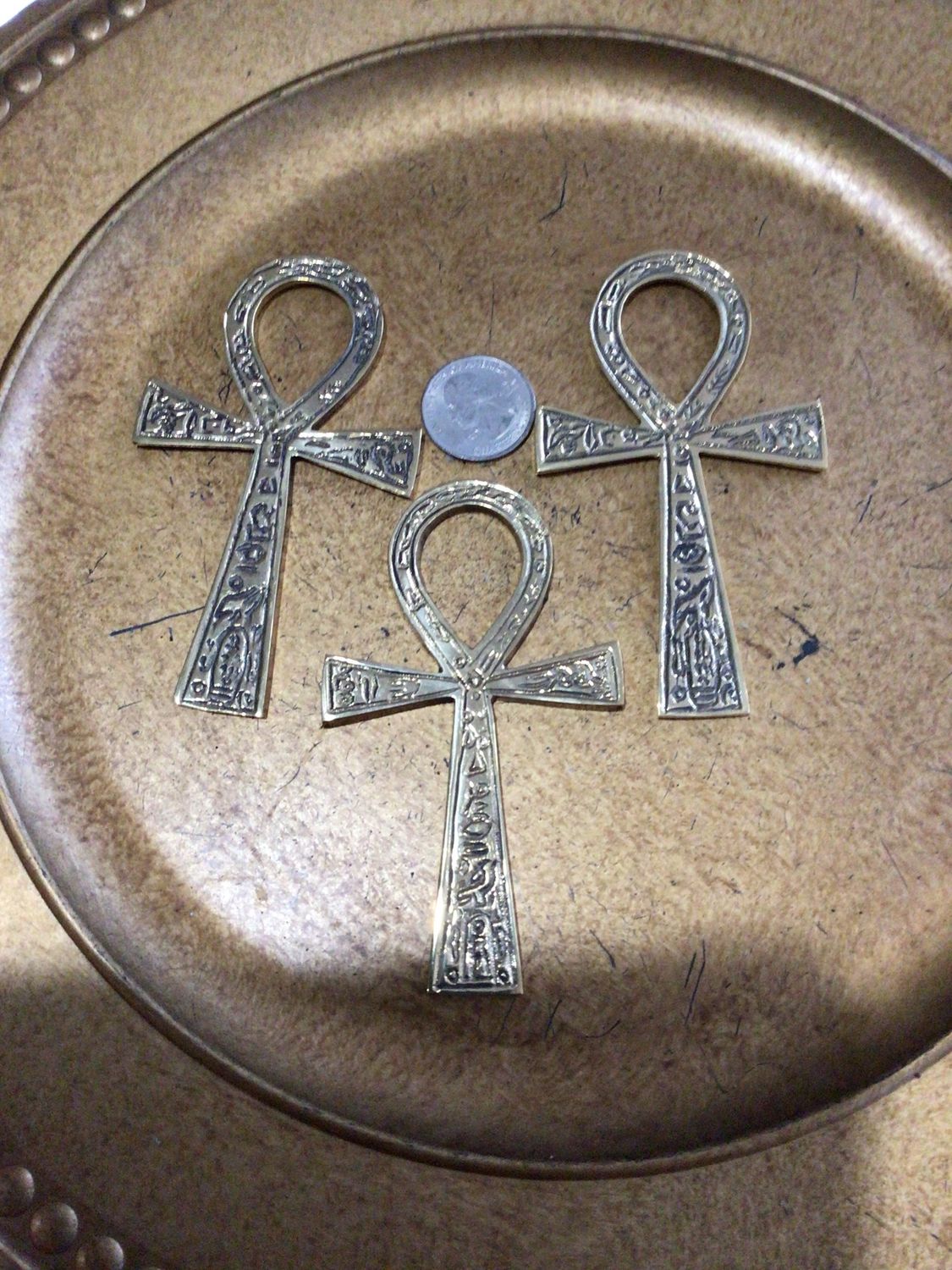 Brass Ankh 4'