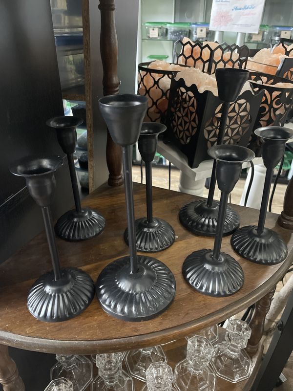 Black Candle Holders