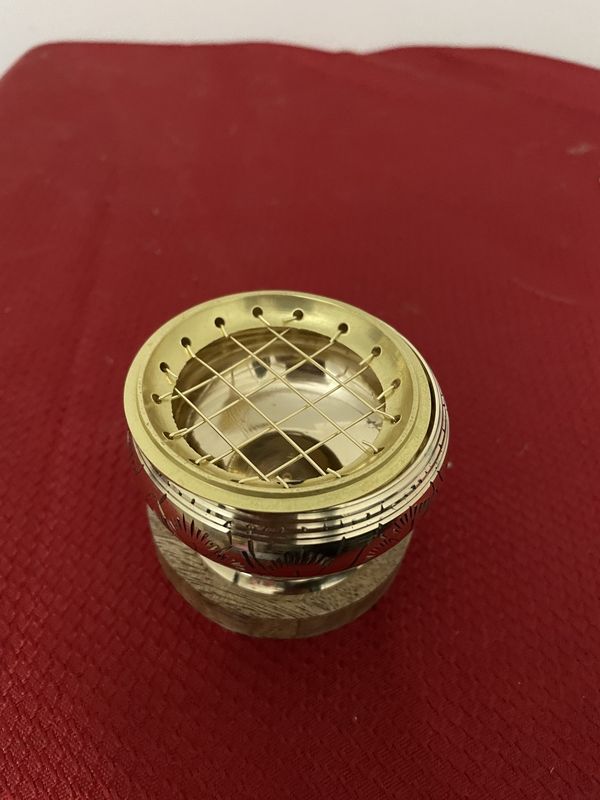 Gold Brass Charcoal Burner