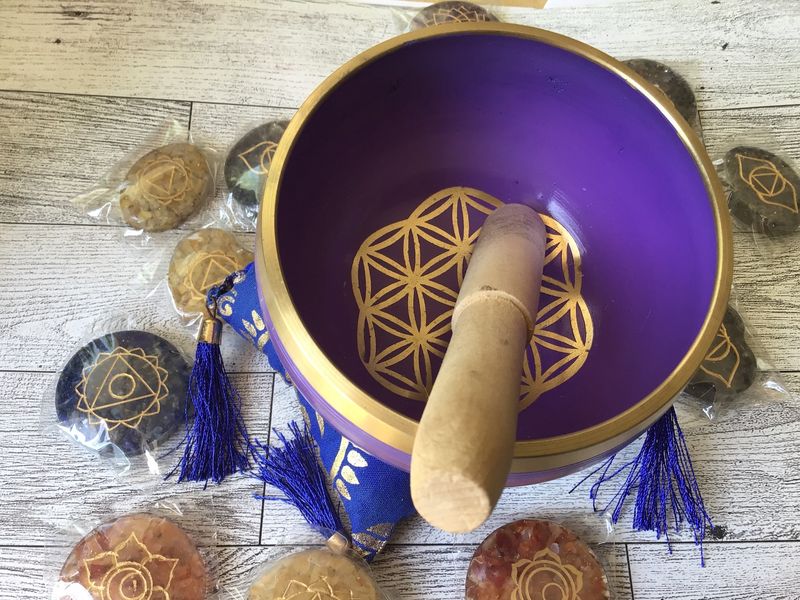 Flower of Life Purple Signing Bowls 