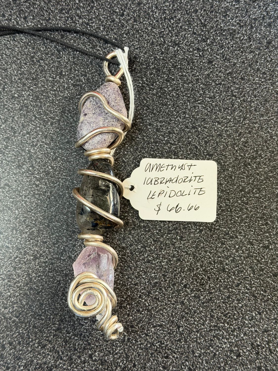 Lotso: Lots- o- Huggin Bear (Amethyst, Dendritic Quarz, Lepidolite)
