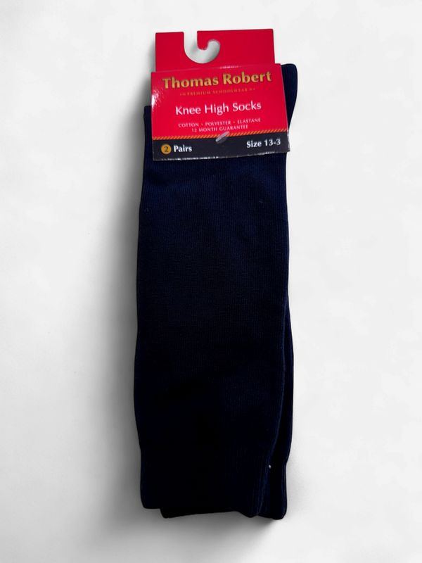 Socks - Junior Girls Black Knee High (2pack)
