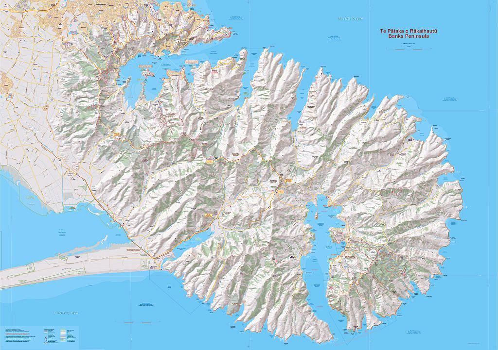 Banks Peninsula Wall Map (NEWTP)