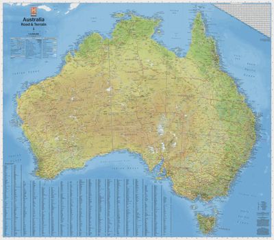 Australia Road &amp; Terrain Laminated