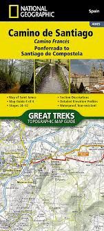 Camino de Santiago (4005) 4 of 4 (Ponferrada to Santiago de Compostela) Topographic Map Guide