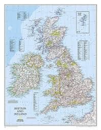 Britain &amp; Ireland Wall Map · Nat Geo