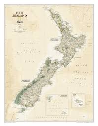 New Zealand Wall Map, Executive · Nat Geo