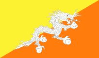 Bhutan Desk Flag