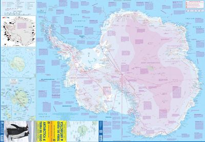 Antarctica &amp; Tierra Del Fuego Map · ITMB