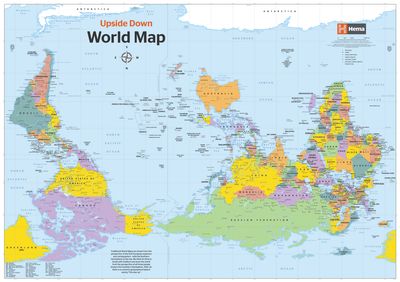 Upside Down World Map · Hema