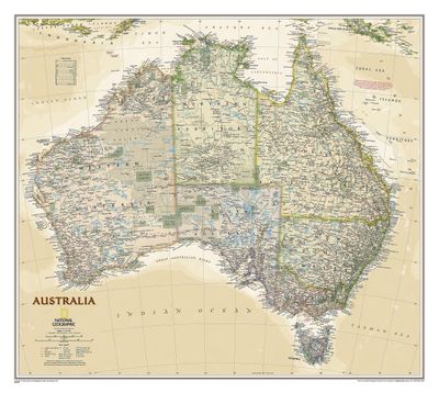 Australia Wall Map, Executive · Nat Geo