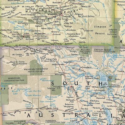 Australia Wall Map, Executive · Nat Geo